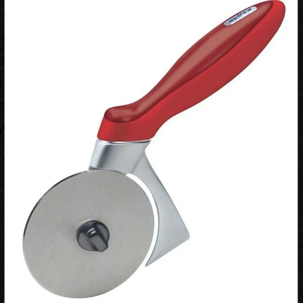 Zyliss Pizza Slicer with Crust Cutter Snap-on Blade Cover Removable Cutter Wheel